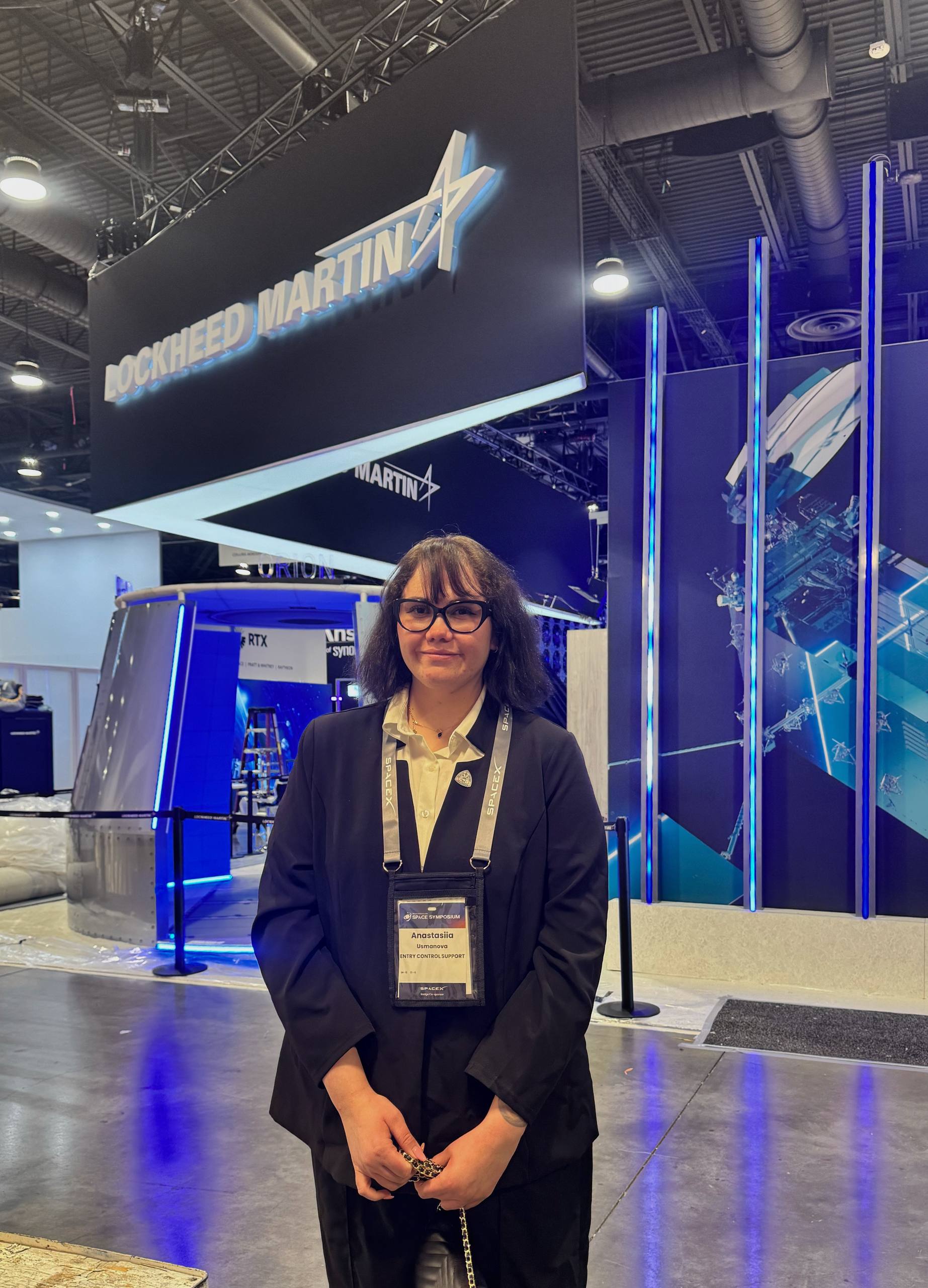 Anastasiia Usmanova volunteering at the 41st Space Symposium